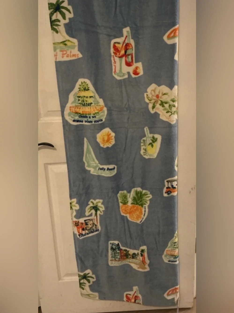 crown & ivy X Sewing Down South Souvenir Lounge Beach Towel 36” x 84” NWT